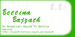 bettina bajzath business card